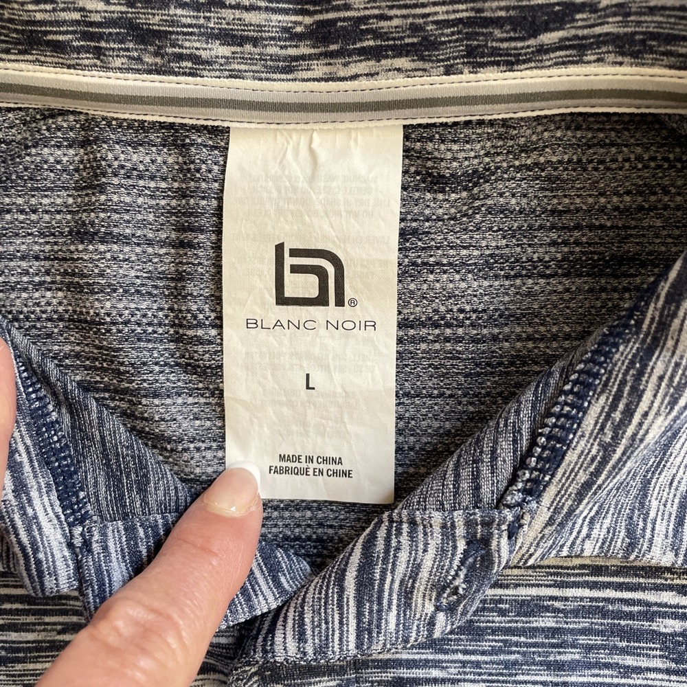 Blanc Noir Golf Polo Woman's Size Large Blue‎ Stretch Pickleball Tennis EUC - Picture 2 of 7